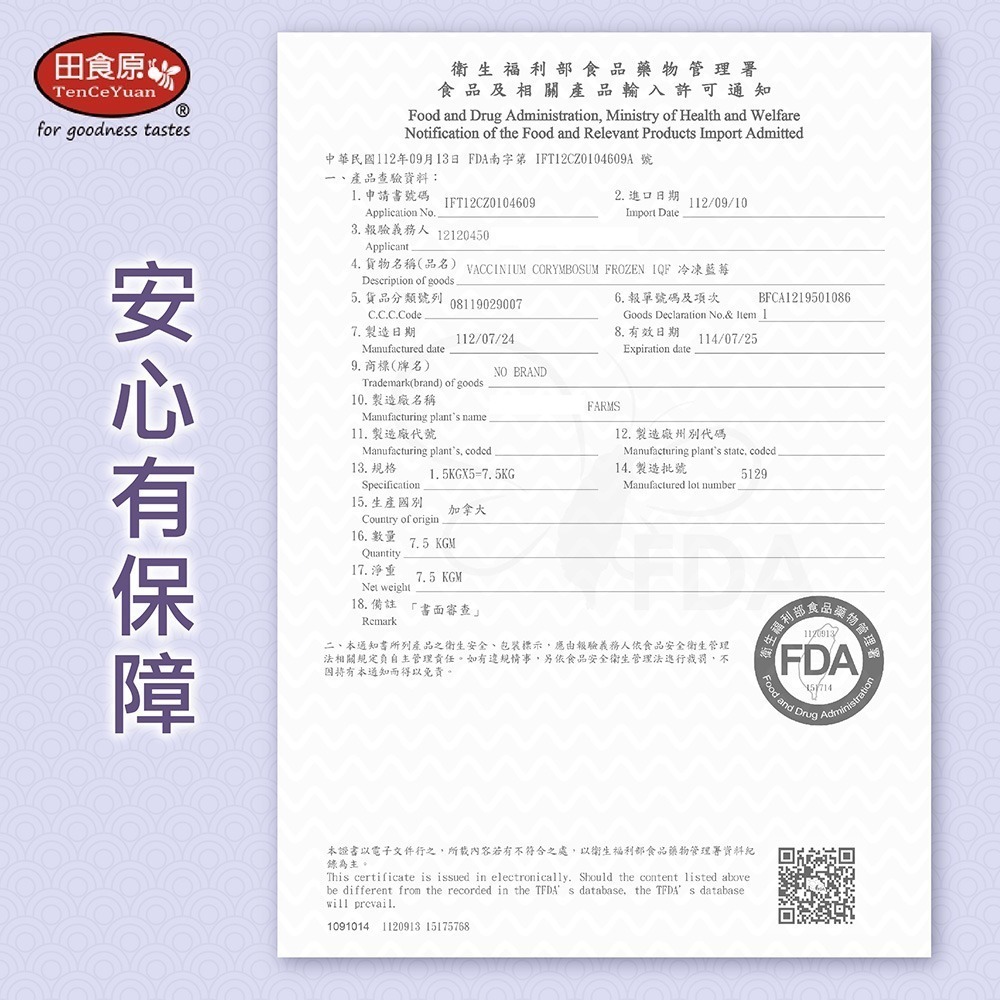 【田食原】鮮凍栽種藍莓 300g 解凍即食 超營養 健康餐 冷凍鮮果 多種料理搭配-細節圖11