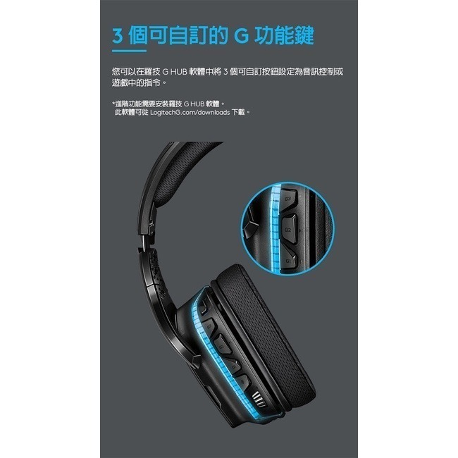 聯迅~來電更優惠 Logitech 羅技 G633S 7.1 聲道 LIGHTSYNC 遊戲耳機麥克風-細節圖7