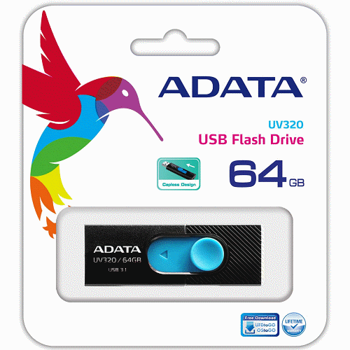 聯迅~來電更優惠 威剛 ADATA AUV320-64G- 黑藍/白綠 隨身碟 64G