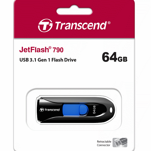 聯迅~來電更優惠 創見 TRANSCEND TS64GJF790K 隨身碟 黑64GB