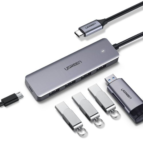 聯迅~來電更優惠 綠聯 USB-C集線器 USB3.0*4 5Gpbs版 支援OTG功能 極致輕巧 方便攜帶