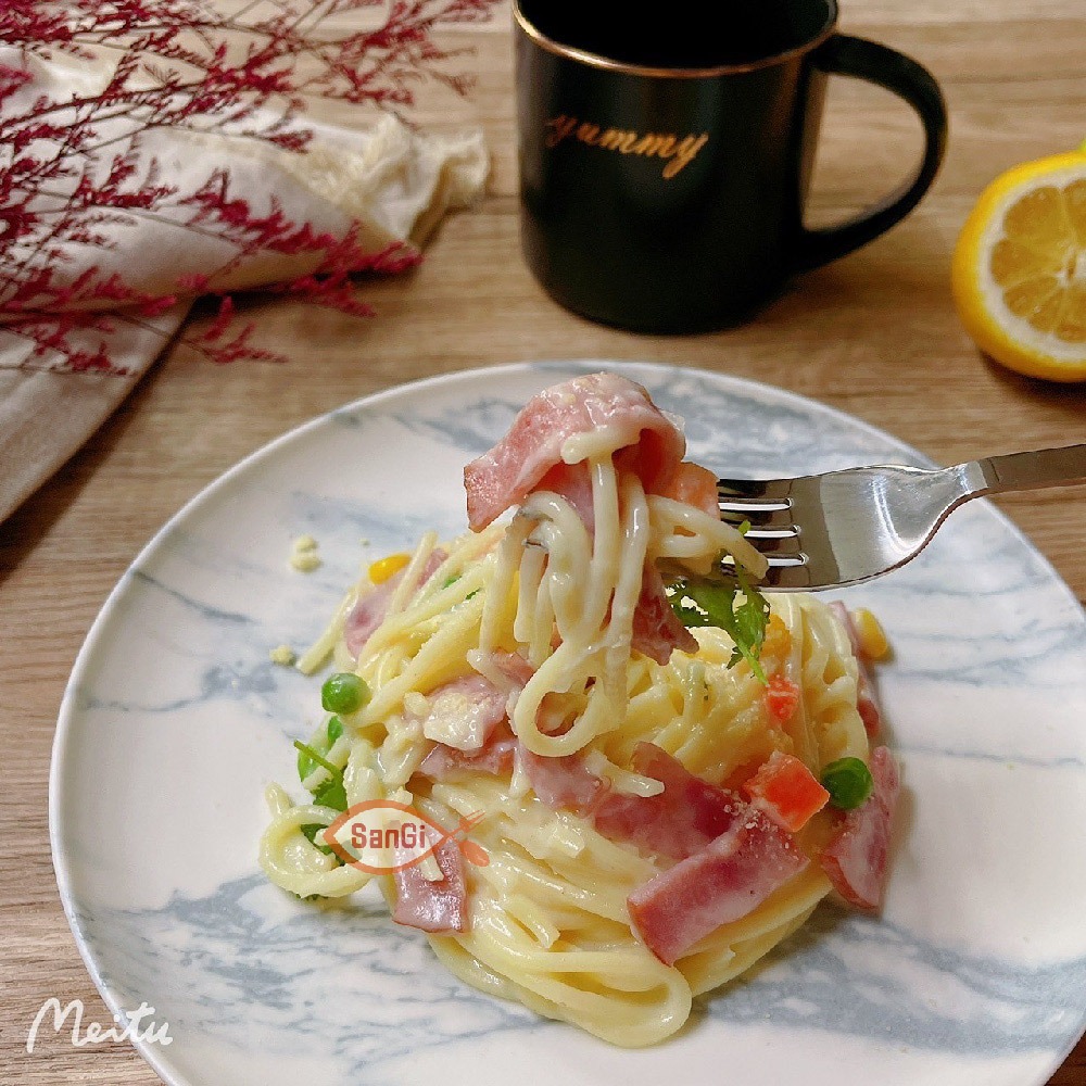 【賣魚的家】經典義大利麵250g (白醬培根／番茄肉醬／墨魚／奶香青醬／雙醬明太子)-細節圖3