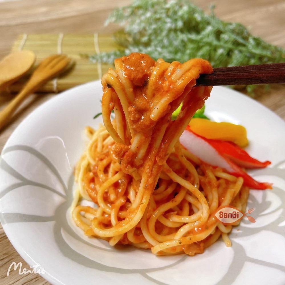 【賣魚的家】經典義大利麵250g (白醬培根／番茄肉醬／墨魚／奶香青醬／雙醬明太子)-細節圖2