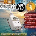 《附發票》一開二插延長線 180度旋轉插頭、過載自動斷斷電、2面獨立插座、BSMI商檢認證R31554-規格圖3