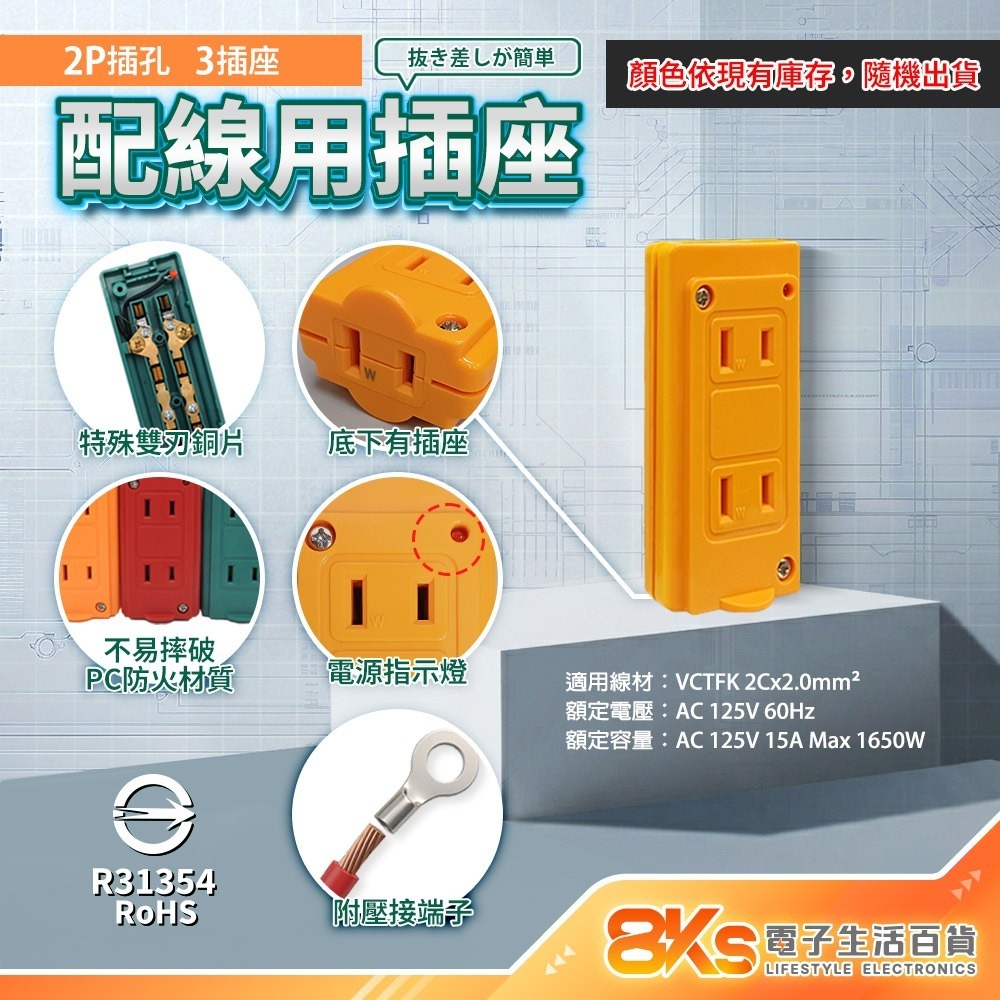 《新版安規》(附發票)2P DIY配線用插座 3插4插 節能開關 RoHS歐盟認證 新安規認證BSMI驗證R31354-規格圖4