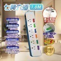 《台灣製造》(附發票) 延長線 七開六插 TYPE-C 手機充電延長線 安全過載保護自動斷電 BSMI驗證R53661-規格圖2