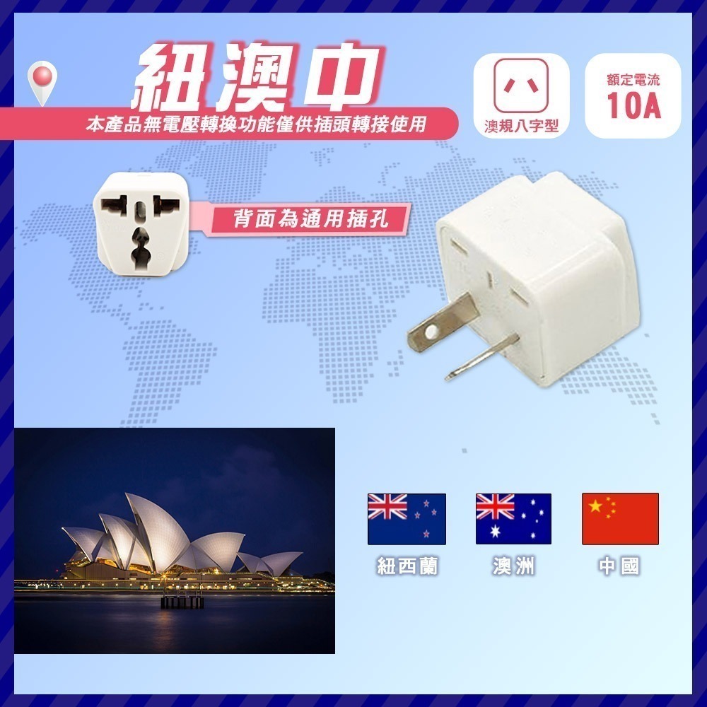 《附發票》萬國轉換插頭 迷你外型設計 攜帶方便-規格圖2