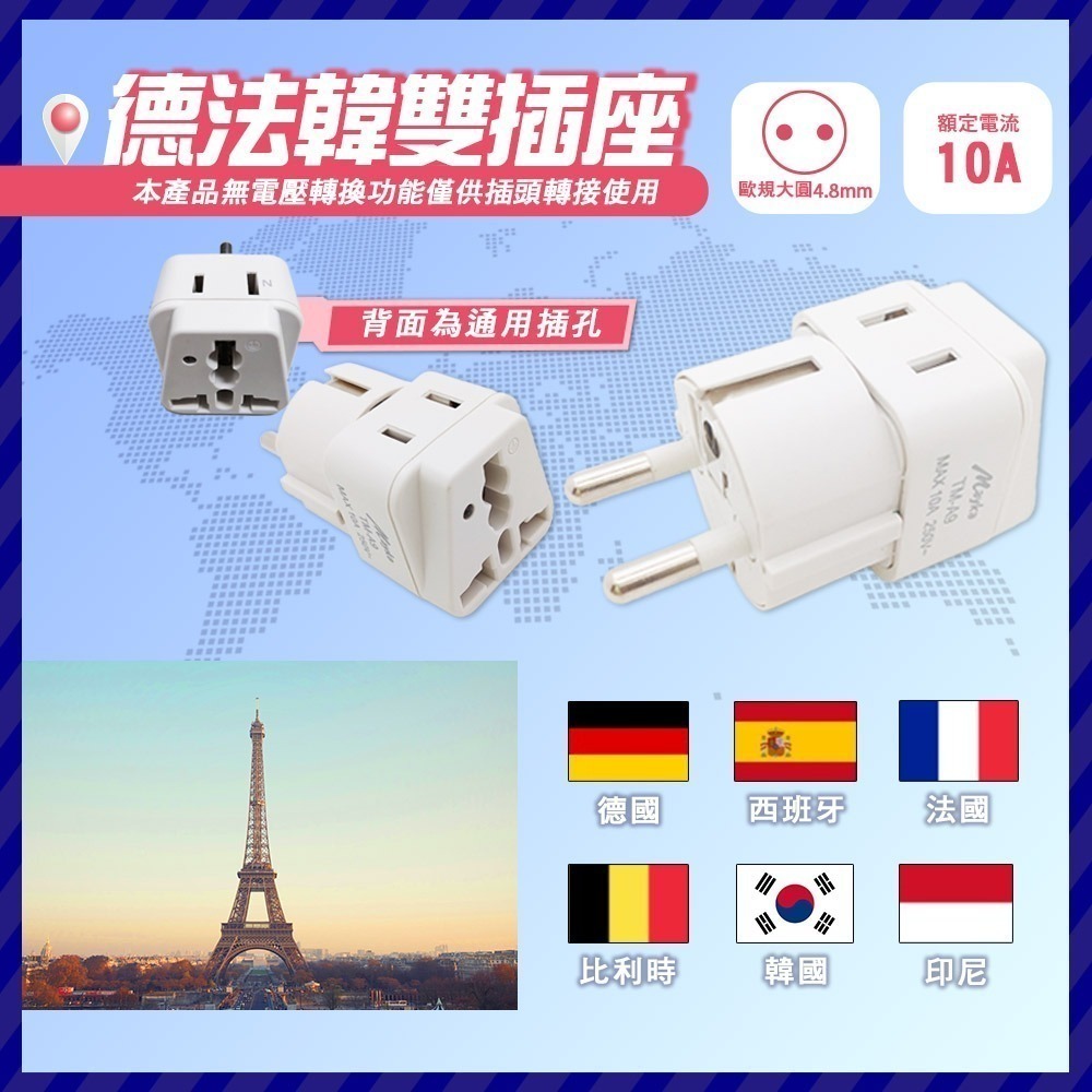 《附發票》萬國轉換插頭 迷你外型設計 攜帶方便-規格圖2