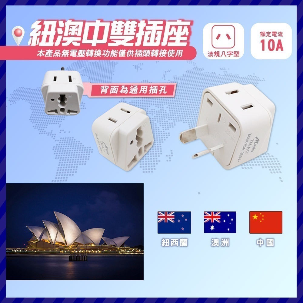 《附發票》萬國轉換插頭 迷你外型設計 攜帶方便-規格圖2