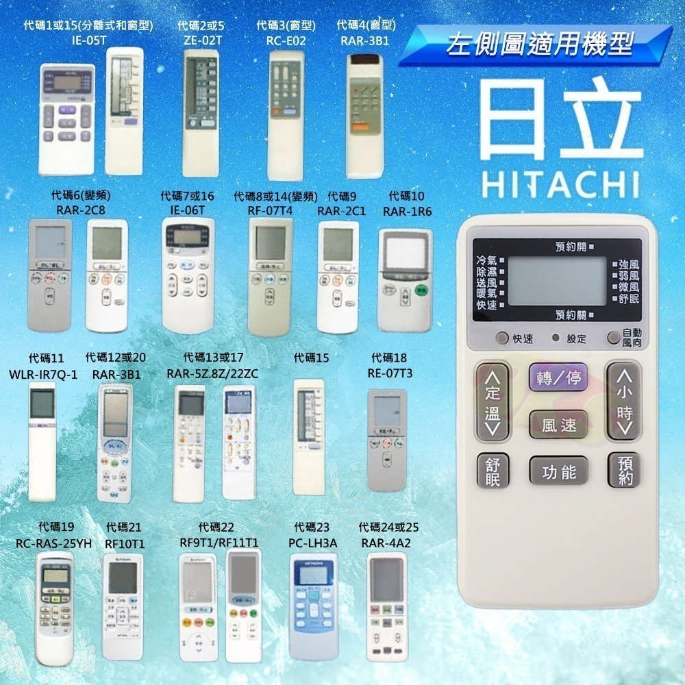《附發票》多樣冷氣遙控器 (日立、國際、東元、三洋、大同、大金、樂金、歌林、萬用等等) 內附說明書-規格圖5