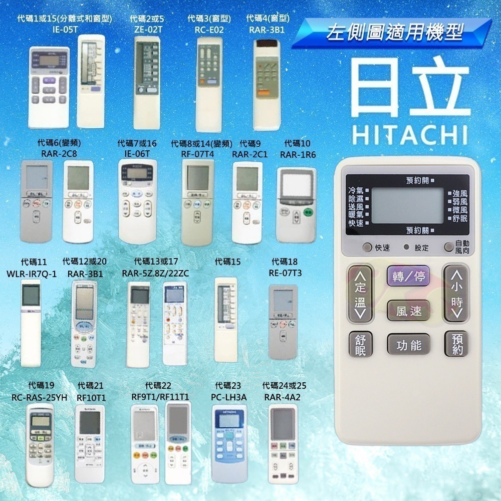 《附發票》多樣冷氣遙控器 (日立、國際、東元、三洋、大同、大金、樂金、歌林、萬用等等) 內附說明書-規格圖5