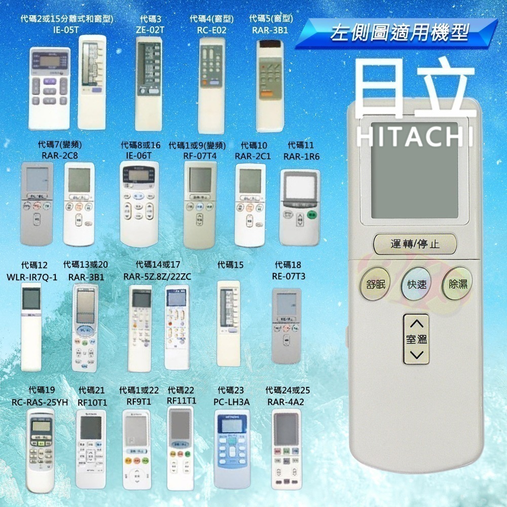 《附發票》多樣冷氣遙控器 (日立、國際、東元、三洋、大同、大金、樂金、歌林、萬用等等) 內附說明書-規格圖5