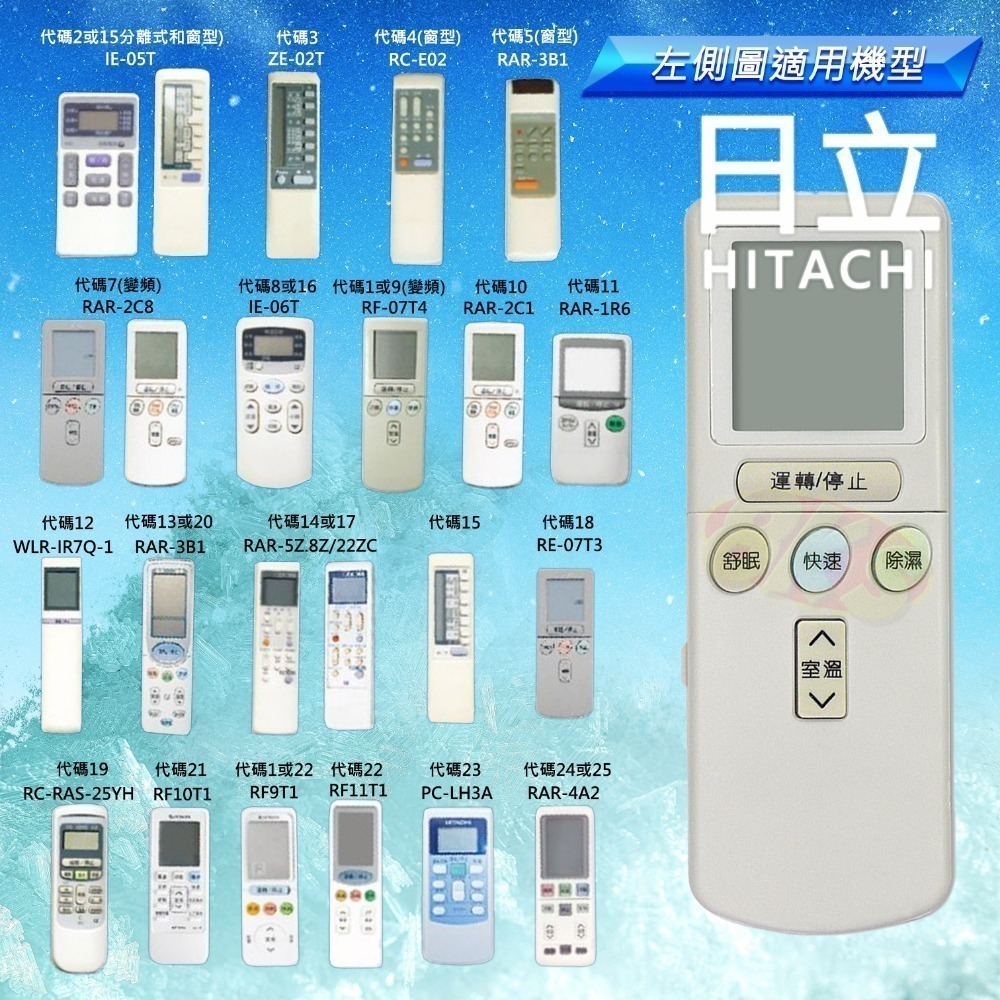 《附發票》多樣冷氣遙控器 (日立、國際、東元、三洋、大同、大金、樂金、歌林、萬用等等) 內附說明書-規格圖5