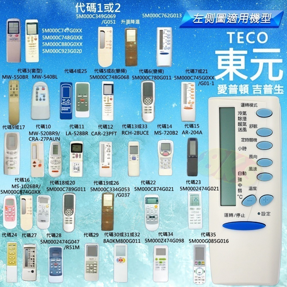 《附發票》多樣冷氣遙控器 (日立、國際、東元、三洋、大同、大金、樂金、歌林、萬用等等) 內附說明書-規格圖5