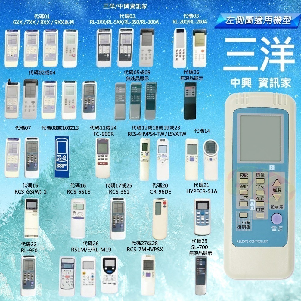 《附發票》多樣冷氣遙控器 (日立、國際、東元、三洋、大同、大金、樂金、歌林、萬用等等) 內附說明書-規格圖5