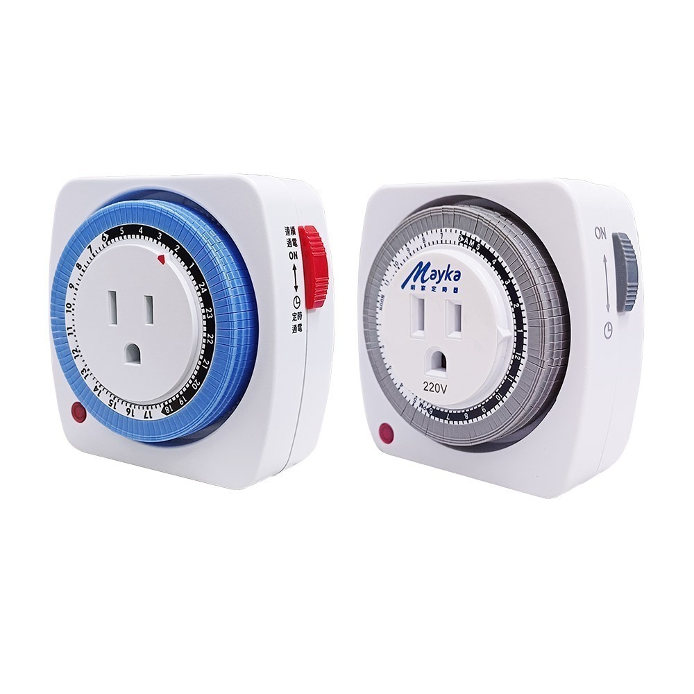 《附發票》110V、220V兩種款式  24hr機械式定時器  3P插座 撥片1格為15分鐘-細節圖2