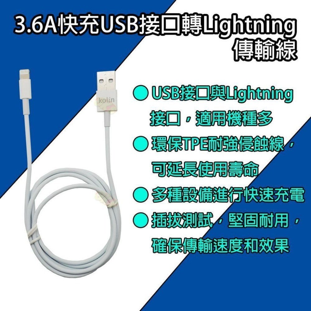 《附發票》歌林PD QC蘋果TYPE-C 快充電器傳輸線 TYPE-C轉TYPE-C或Lightning BSMI認證-細節圖3