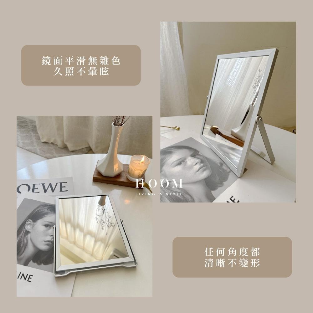 禾慕生活🇹🇼 韓系簡約桌上鏡 ins化妝鏡 鏡子化妝鏡 小鏡子 折疊鏡 桌上鏡 化妝鏡 桌上 鏡子 桌面化妝鏡-細節圖7