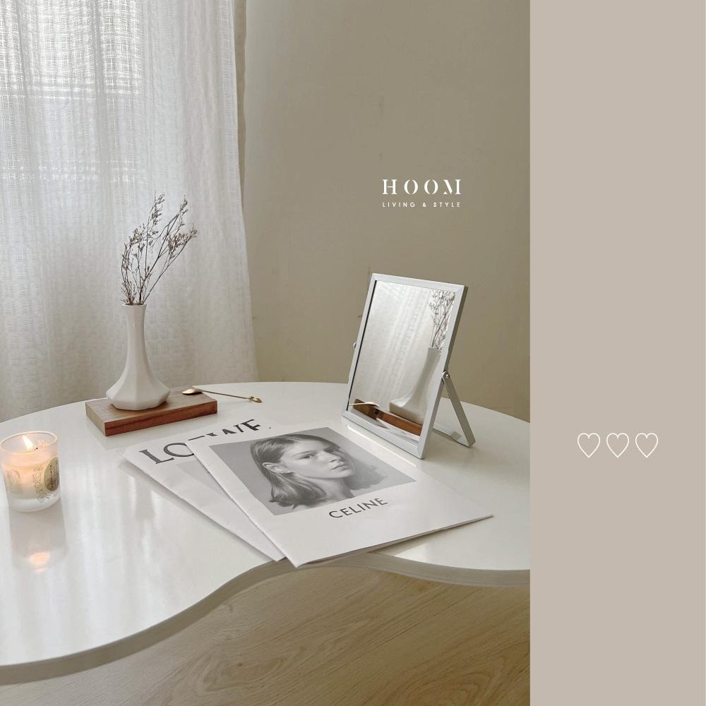 禾慕生活🇹🇼 韓系簡約桌上鏡 ins化妝鏡 鏡子化妝鏡 小鏡子 折疊鏡 桌上鏡 化妝鏡 桌上 鏡子 桌面化妝鏡-細節圖8