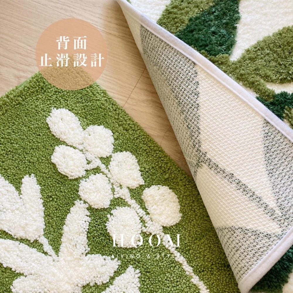 禾慕現貨🇹🇼 北歐森林地墊 毛絨吸水地墊 浴室地墊 地墊 防滑地墊 浴室腳踏墊 地墊臥室 浴室地墊 床邊地墊 門口地墊-細節圖3
