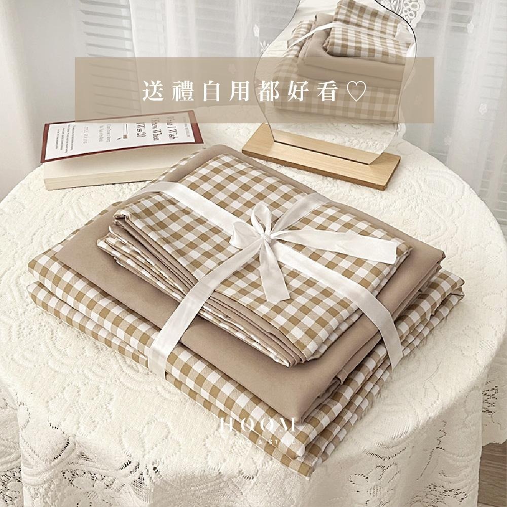 禾慕生活🇹🇼 日系無印風 床單 親膚奶茶系床包 極緻柔感水洗棉床包 裸睡 床包 雙人床包 床罩 雙人床包四件套-細節圖7