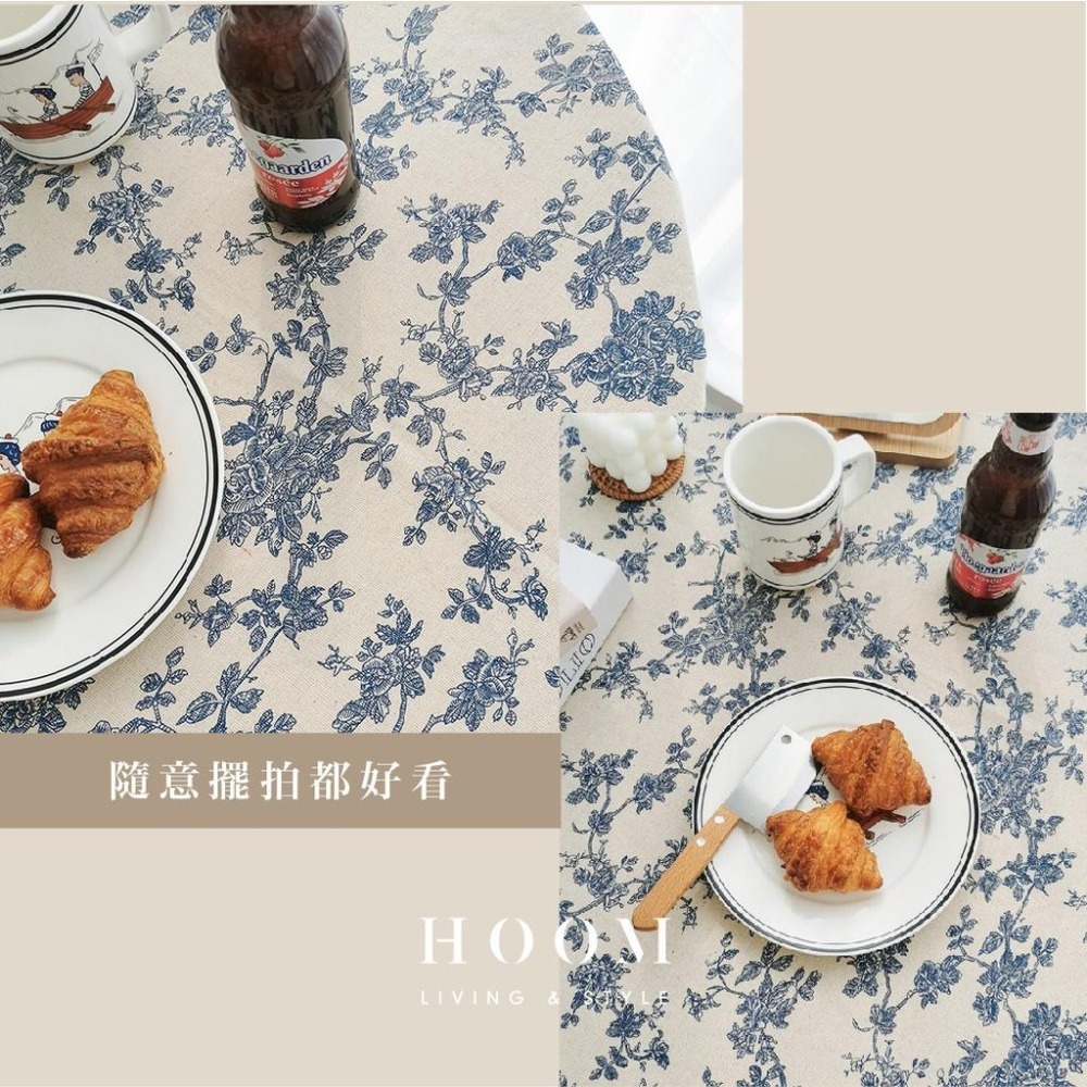 禾慕現貨🇹🇼 復古碎花桌巾 法式桌布 ins 桌布 韓系 桌巾 餐桌布 餐桌巾 桌巾布 長桌巾 桌巾北歐 北歐風桌巾-細節圖3