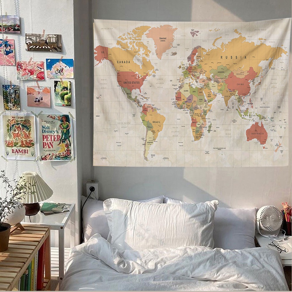 禾慕現貨🇹🇼 韓國掛布 世界地圖掛布 地圖掛布 風景掛布 掛布 ins 掛布北歐 背景掛布 裝飾掛布 牆壁掛布 掛毯-規格圖9