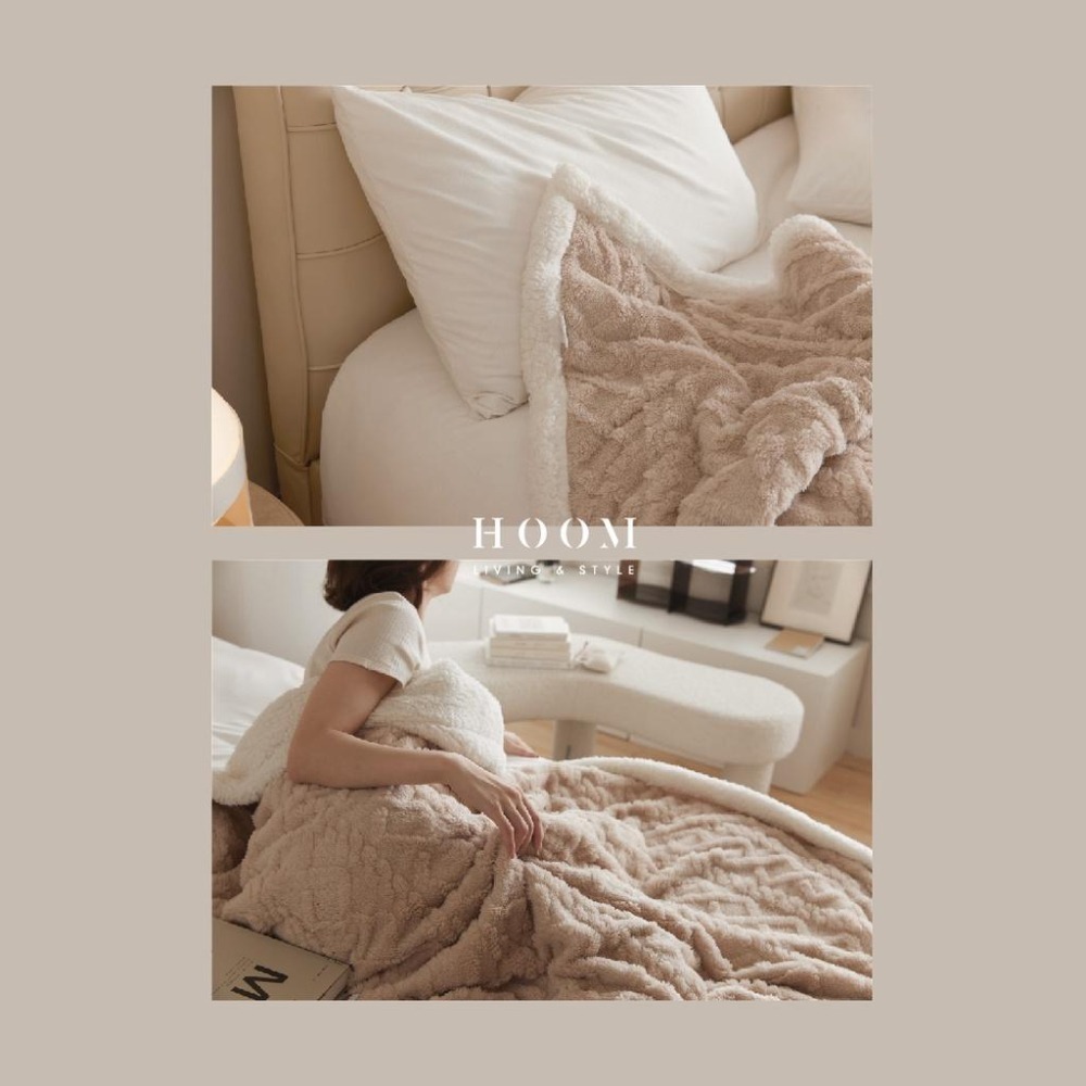 禾慕現貨🇹🇼 奶茶柔軟毛毯 空調毯 冷氣毯 保暖羊羔絨 毛毯 毯子 沙發毯 蓋毯 露營毯 萬用毯 保暖毯 絨毛毯-細節圖8