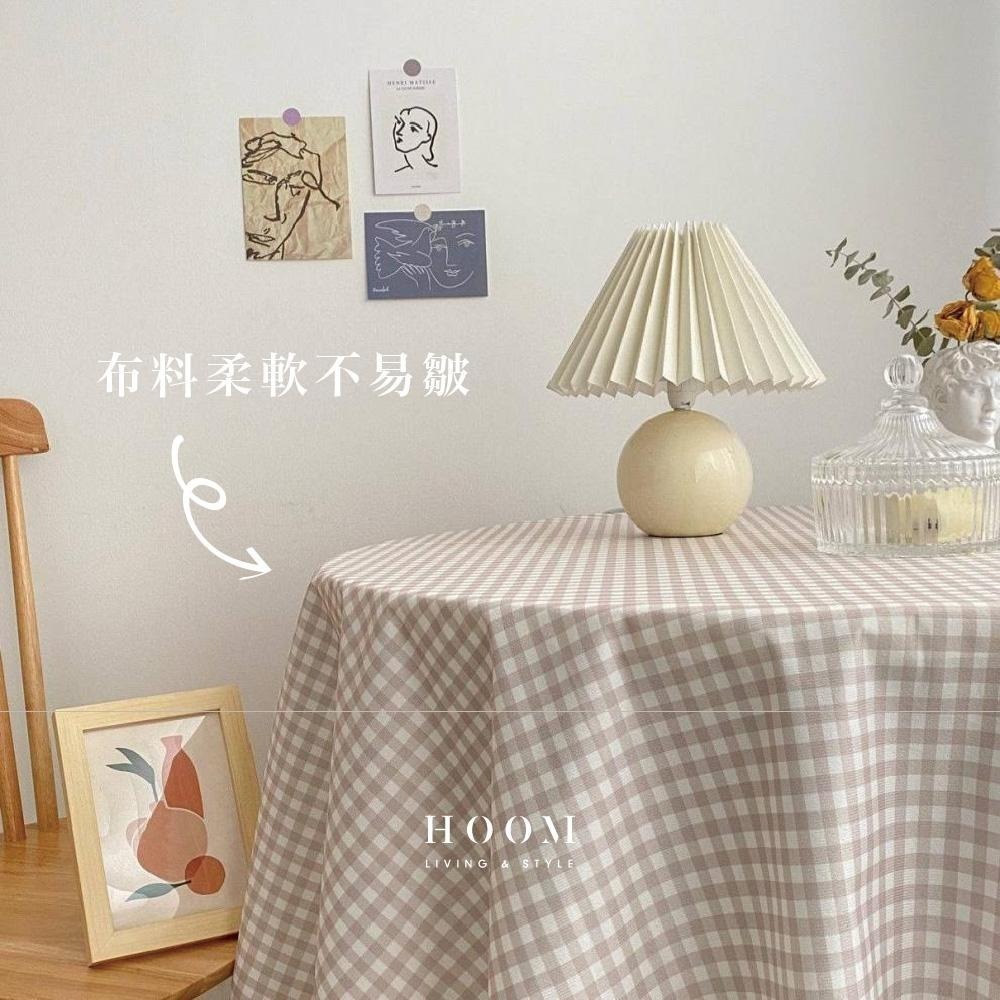 禾慕現貨🇹🇼 格子奶茶桌巾 ins 圓桌巾 桌布  桌巾 餐桌布 圓桌桌巾 餐桌巾 桌巾布 長桌巾 圓形桌巾 桌布-細節圖3