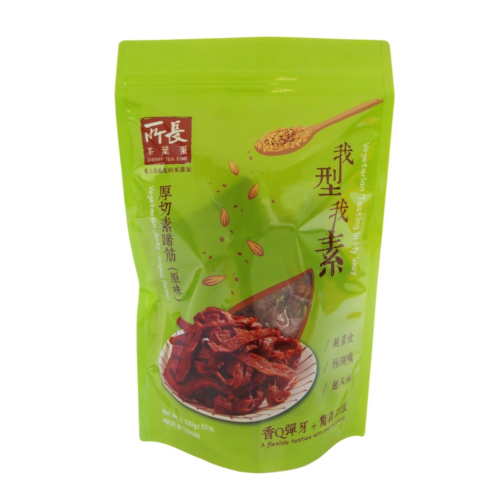 【所長茶葉蛋】原味素蹄筋(100g)｜官方旗艦店｜台南伴手禮｜台南美食｜植物肉乾｜素肉乾｜全素-細節圖3