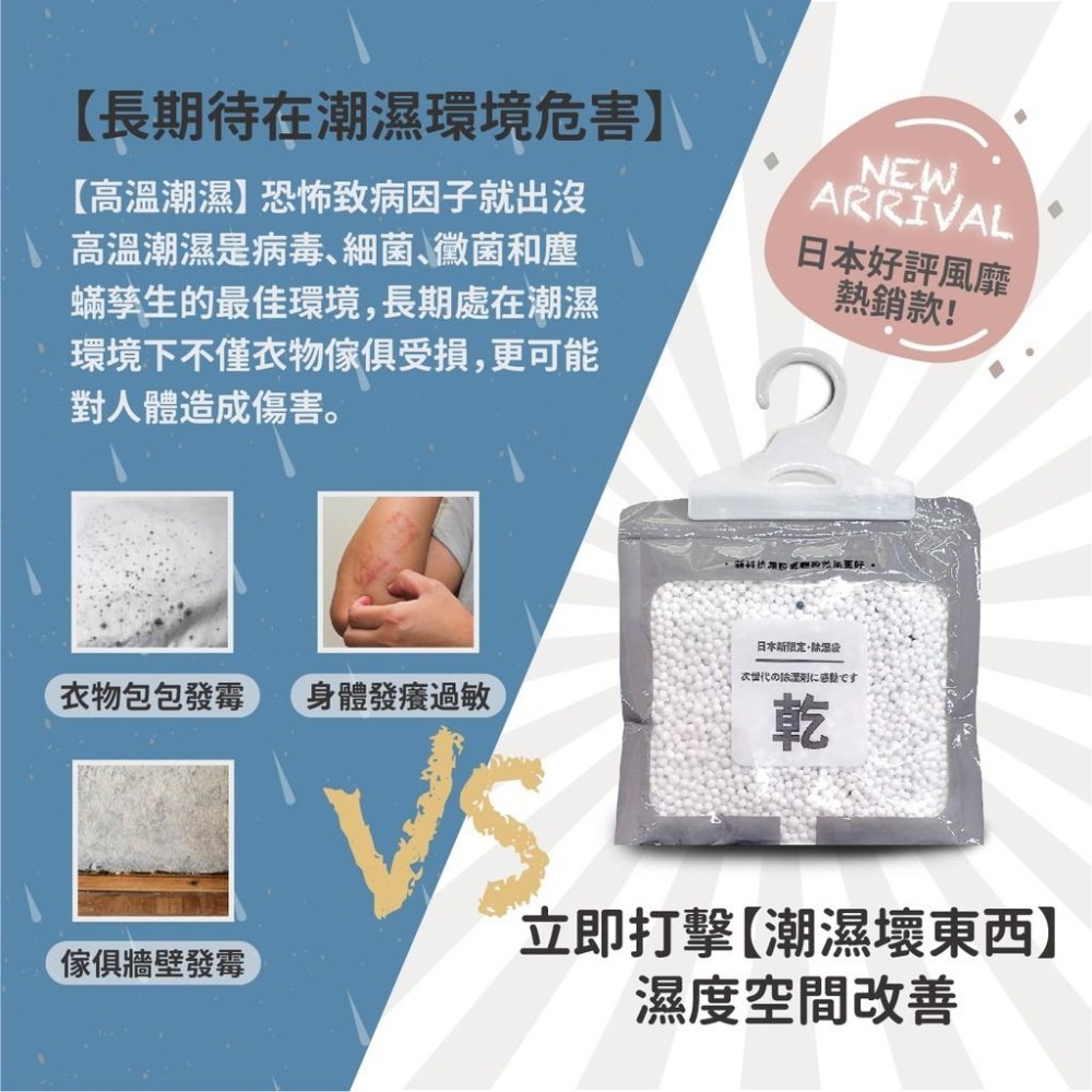除濕用我就對 日本專家【活性碳晶球高強力吸濕袋】掛式除濕袋 掛勾式 防潮除濕 除濕包 除濕袋 除溼袋 除溼-細節圖9