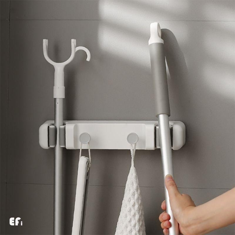 『組合雙功能拖把掛勾PLUS』【Efanvei】免釘 無痕貼 雨傘掛勾 掃把掛勾 拖把收納 洗澡巾 毛巾掛勾 拖把掛勾-細節圖8