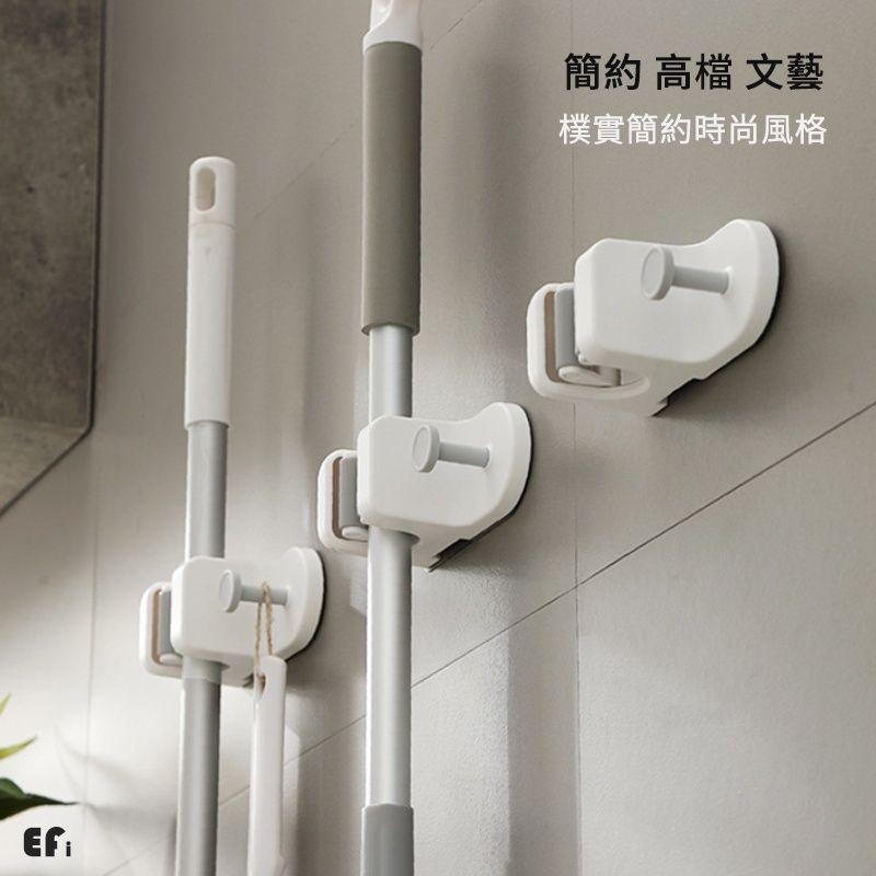 『簡約無痕拖把掛勾PLUS-雙功能』【Efanvei】免釘 無痕貼 雨傘掛勾 掃把掛勾 拖把收納 洗澡巾 毛巾掛勾-細節圖4