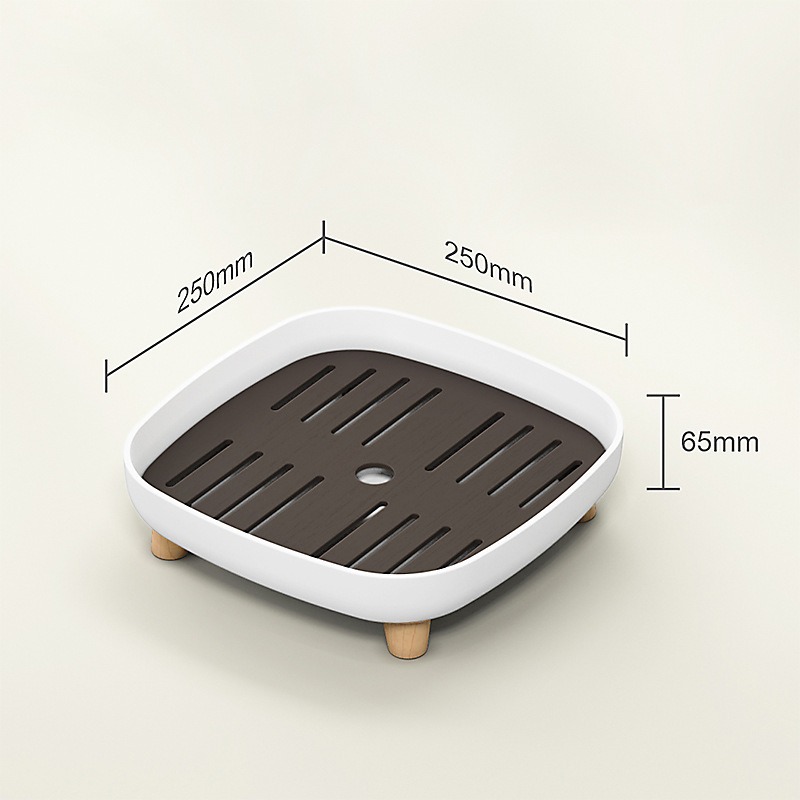 『簡約瀝水茶托盤』【Efanvei】瀝水盤 托盤 茶盤 茶几 簡約 托盤置物 放茶壺 放茶杯 泡茶 瀝水架 台灣 現貨-細節圖10