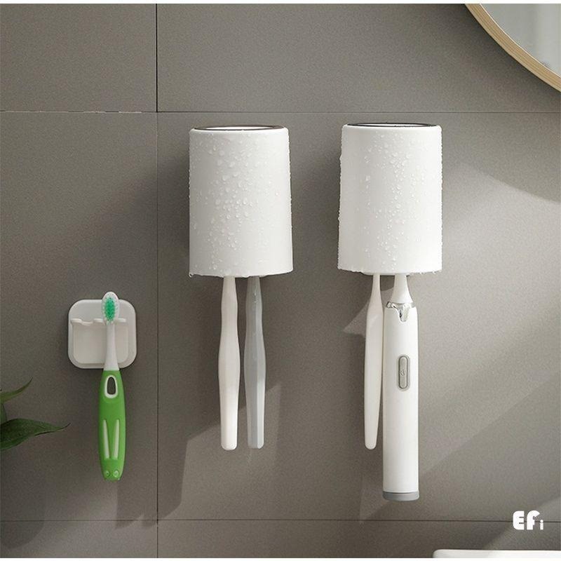 『簡約防滑漱口杯』【Efanvei】杯子 水杯 刷牙杯 厚 浴室漱口杯 白色 壁掛水杯 瀝水 灰色 高品質 現貨 台灣-細節圖9