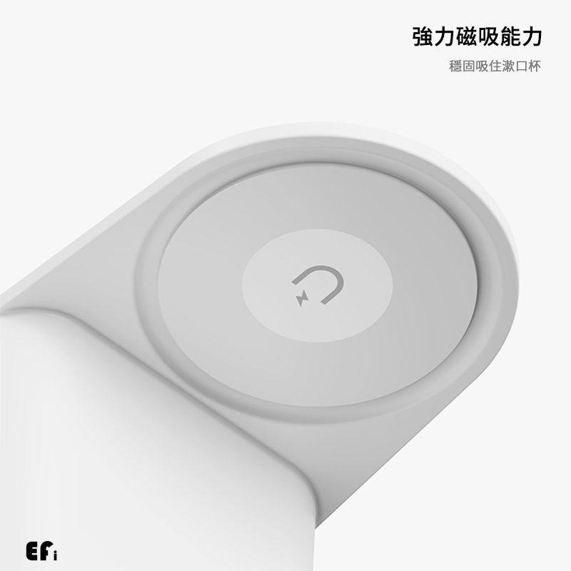 『無痕磁吸漱口杯牙刷架(雙人款)』【Efanvei】 電動牙刷架 免打孔 壁掛 磁鐵 黏貼 漱口杯 簡約 浴室置物 現貨-細節圖8