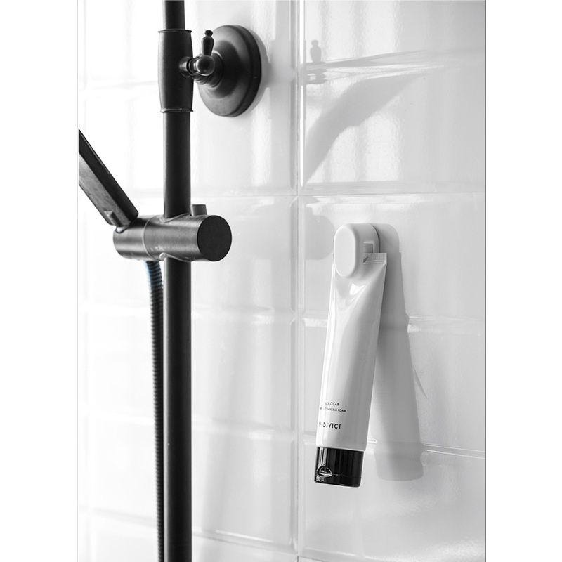 『簡約壁掛收納夾』【Efanvei】牙膏架 洗面乳架 黏貼 3m 無痕 免打孔 免釘 掛鉤 浴室壁掛 簡單 現貨 台灣-細節圖9