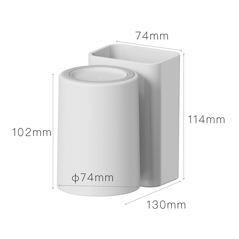 『單人漱口杯牙刷架』【Efanvei】無痕 壁掛 免釘 牙刷架 漱口杯 牙膏架 瀝水牙刷牙膏架 浴室置物架-規格圖10
