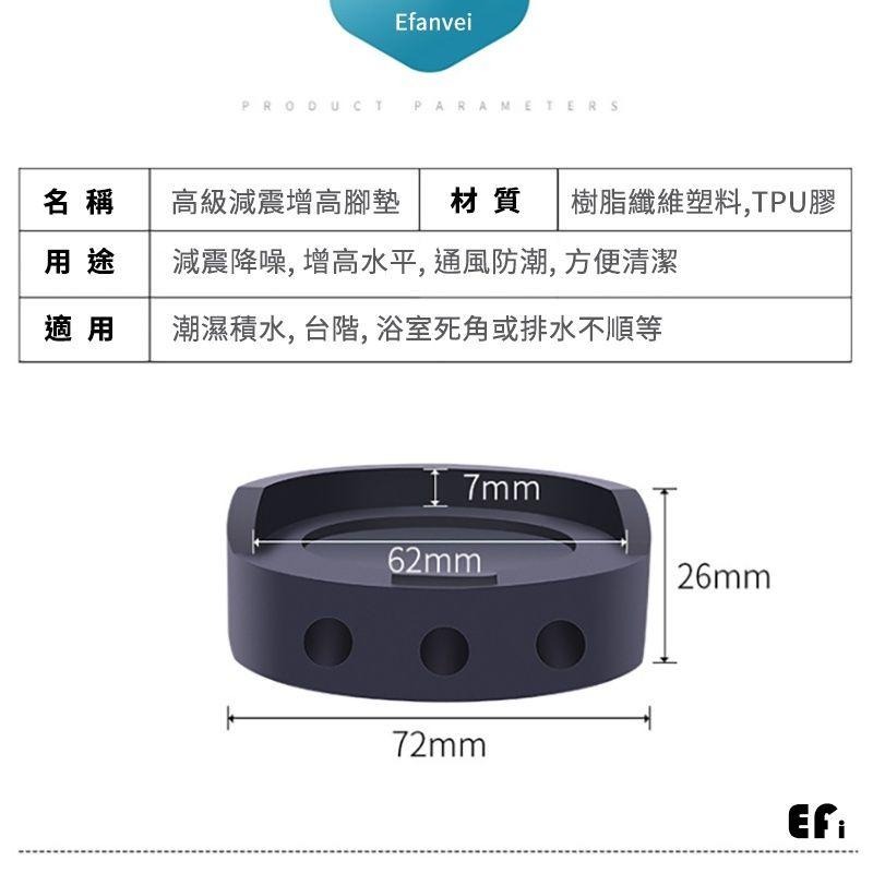 『高級減震增高腳墊』【Efanvei】增高腳墊 防滑腳墊 減震橡膠墊 家俱增高墊 靜音 保護墊 防刮 增高 現貨 台灣-細節圖2