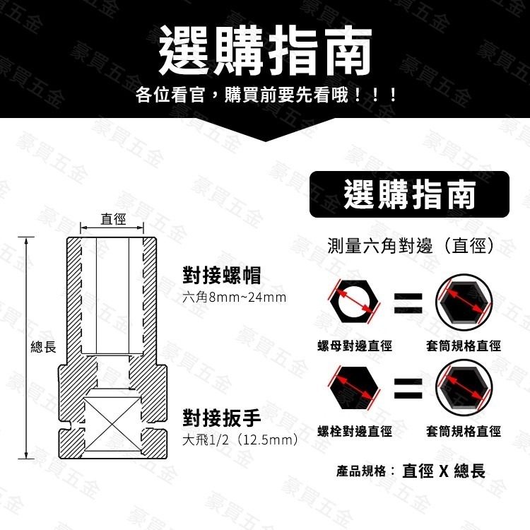 【台灣現貨🔥】4分套筒 四分套筒 板手套筒 氣動套筒 深孔套筒 長套筒 套筒 8MM-24MM扳手套筒-細節圖4