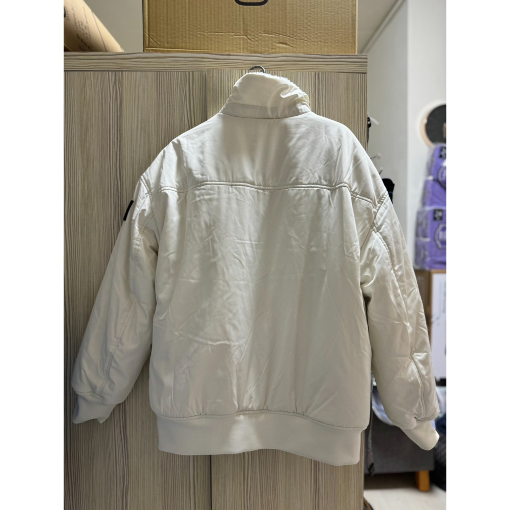 Calvin Klein Reversible Sherpa Bomber Jacket 白色雙面可反穿休閒保暖外套-細節圖4