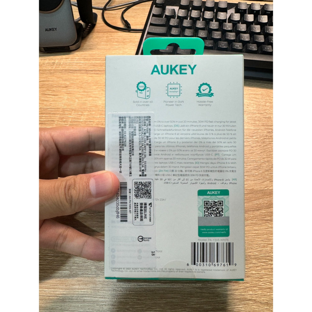 AUKEY Minima 30W PA-Y30S Type-C PD快充 充電器-細節圖2