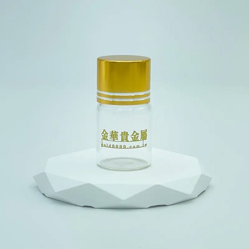 【金華貴金屬】金豆玻璃瓶 小金豆 台灣現貨 玻璃小金瓶 黃金 撲滿 存錢筒 存錢密封罐 黃金收藏瓶-細節圖2