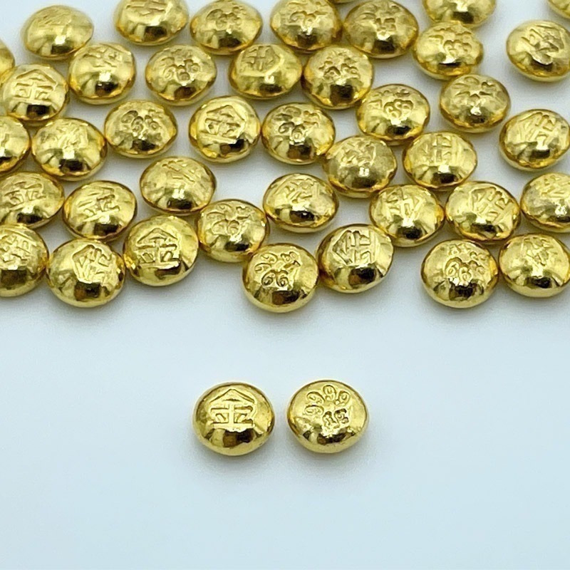【金華貴金屬】金豆咖啡機組 純金小金豆1公克 9999金塊 由賓士金條製成 微縮模型 微景觀-細節圖7