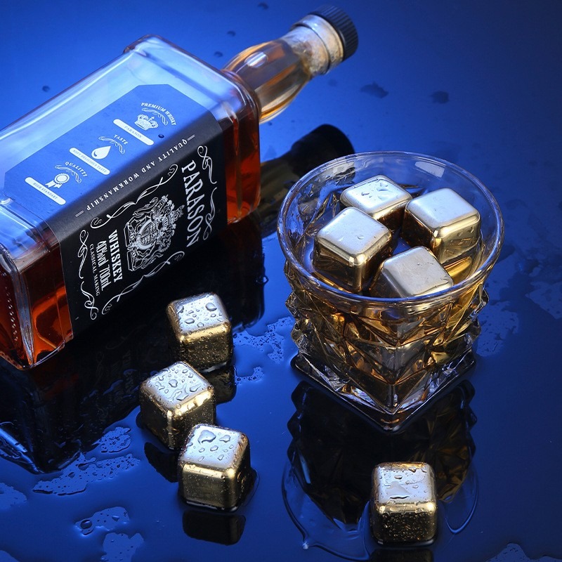 台灣出貨 冰塊 304不鏽鋼冰塊 冰球 冰磚 冰桶 冰塊盒 冰箱 廚房 環保冰塊 不銹鋼冰球 威士忌冰塊 冰磚冰石 保冰-細節圖2