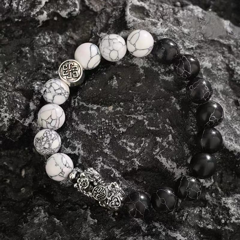 太極貔貅手鍊 未開光 貔貅 招財 納福 黑曜石 手鍊-細節圖6