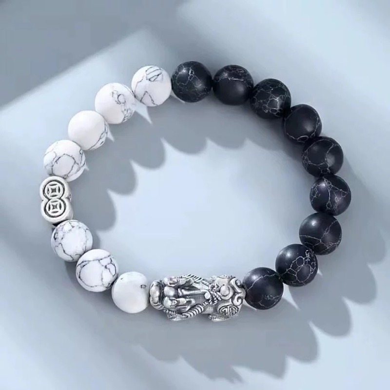 太極貔貅手鍊 未開光 貔貅 招財 納福 黑曜石 手鍊-規格圖7