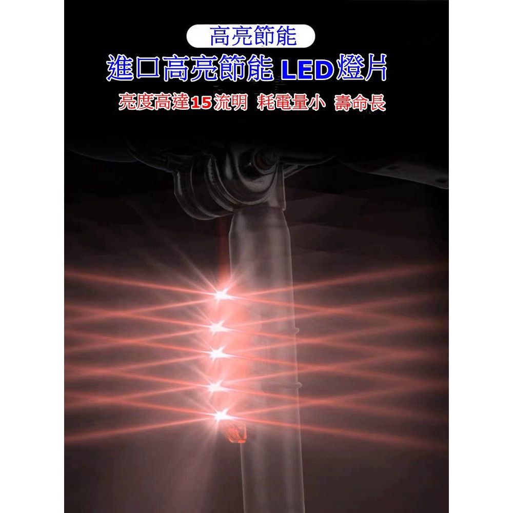 騎趣 USB充電自行車尾燈 充電尾燈 充電後燈 USB尾燈 自行車 充電燈 後燈 自行車燈 腳踏車燈-細節圖5