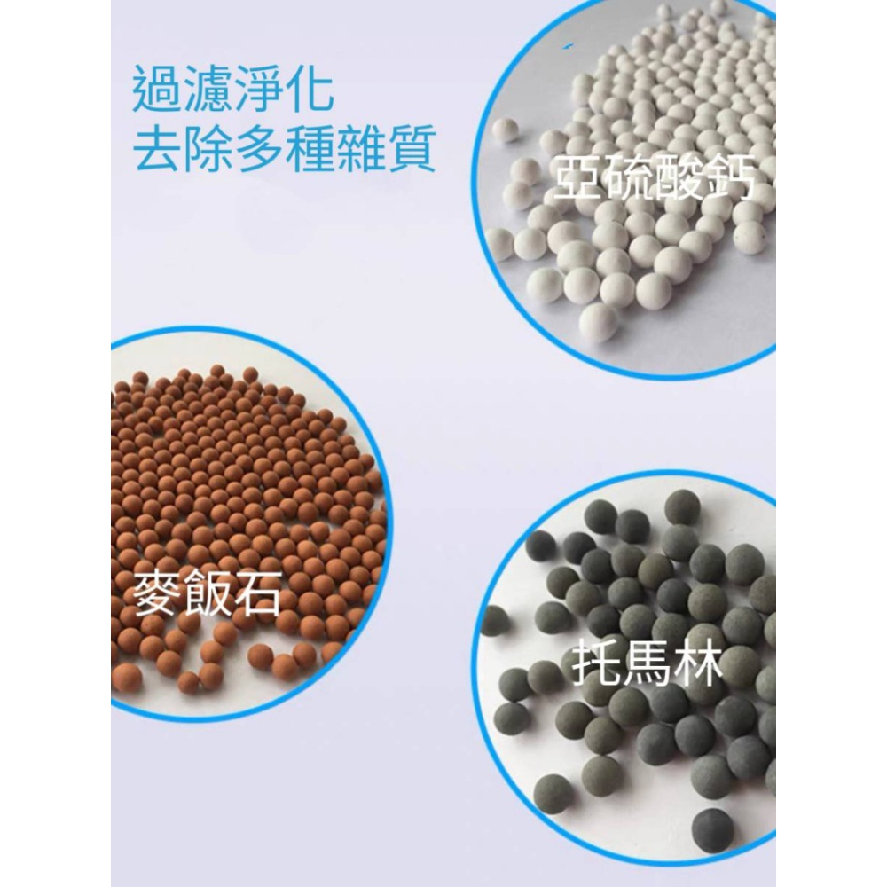 現貨 亞硫酸鈣球 除氯球 淨水 除氯 濾芯 過濾蓮蓬頭 淨水蓮蓬頭 過濾器  蓮蓬頭 負離子球 麥飯石球 托馬琳球-細節圖3