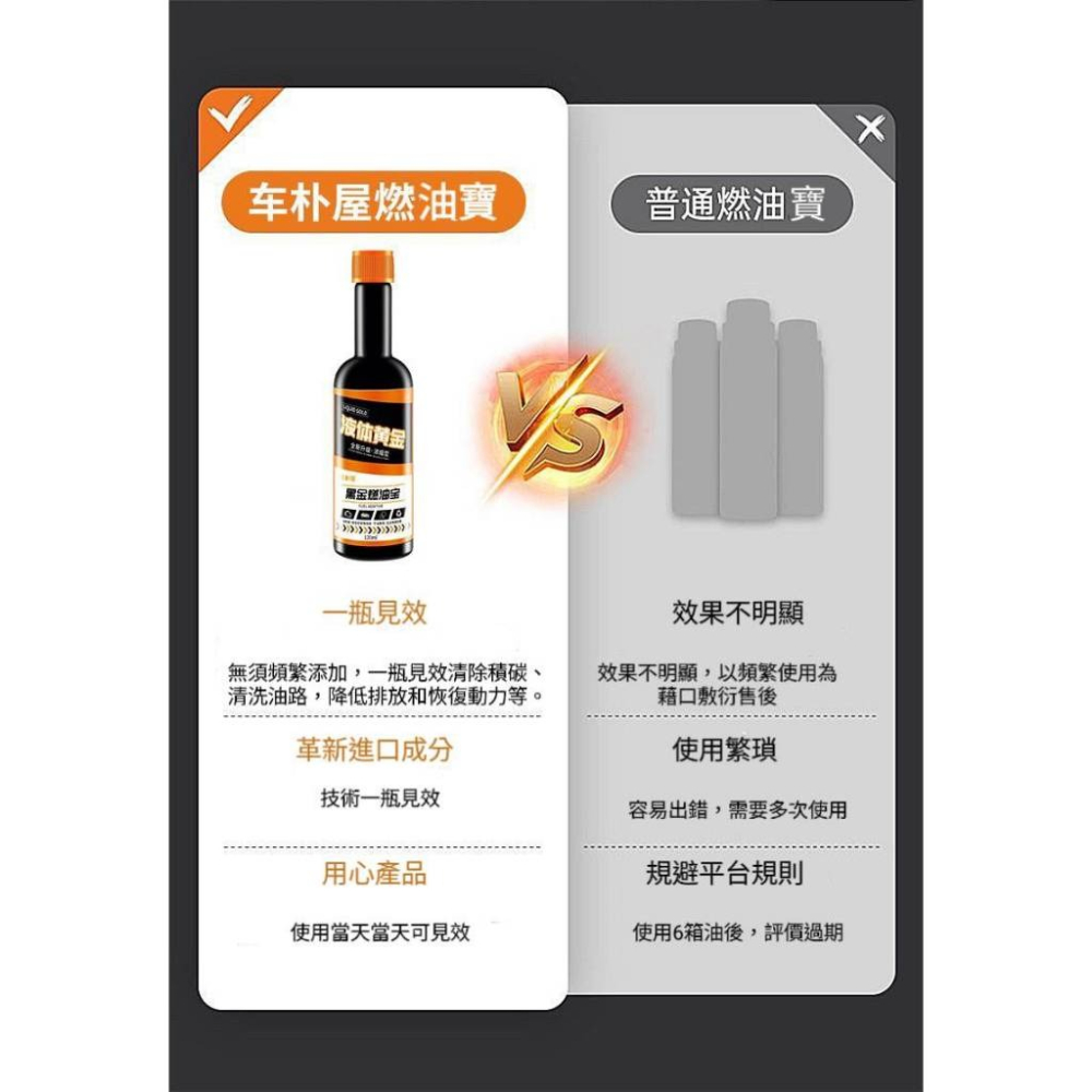 黑金濃縮型 燃油寶 液體黃金 汽油精 汽油添加劑 液體黃金 燃油寶 柴油寶柴油精 除積碳 黃金液體-細節圖3